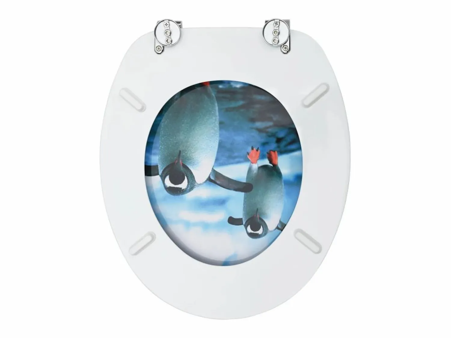 Asiento de inodoro con tapa MDF diseño de pingüino 02_0002931 < Helloshop26 Outlet
