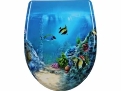 Asiento de inodoro de plástico termoendurecible con bisagras de acero inoxidable diseño decorativo 19_0000687 < Helloshop26 Sale