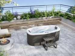 VOGUE SPA Bañera De Hidromasaje De Exterior | Bañera de hidromasaje 2 pers SAMOA 16 jets 210 x Prof. 110x78 cm