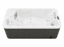 Bañera de hidromasaje de 2 plazas perlado con cubierta, 18 jets, Ancho 210 x Prof. 110 x Alt. 74 cm, motor BALBOA, TAHITI < VOGUE SPA Hot