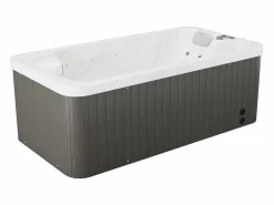 Bañera de hidromasaje de 2 plazas perlado con cubierta, 18 jets, Ancho 210 x Prof. 110 x Alt. 74 cm, motor BALBOA, TAHITI < VOGUE SPA Hot