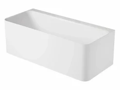 Bañera Semi Exenta * Bañera acrílica de pared URBAN blanca de 170 cm Blanco