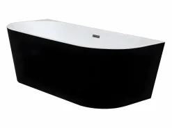 Bañera acrílica negra, 245L, 170 x 75 x 58 cm, DIVINA < Shower & Design Discount