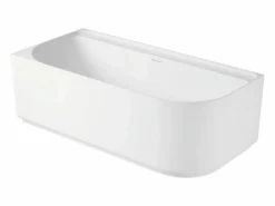 Bañera Rinconera|Bañera Semi Exenta * Bañera acrílica semi-exenta blanca de 170 cm - Esquina izquierda EQUINOXE Blanco