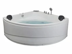 Bañera angular hidromasaje sistema de cascada AGLENA - 2 plazas - 350L - 150 x 150 x 60 cm < Shower & Design Best