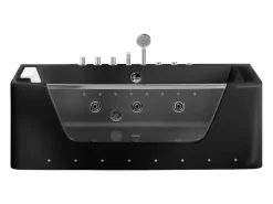 Bañera de hidromasaje acristalada con leds negra DYONA < Shower & Design Sale