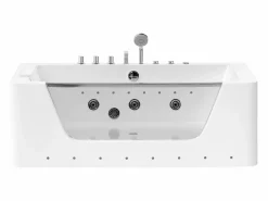 Bañera de hidromasaje acristalada con leds blanca DYONA < Shower & Design Sale