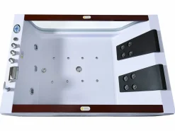 ELITESHOPPING Bañera De Hidromasaje|Bañera Rinconera * Bañera de hidromasaje blanca para 2 personas 180 X 120 cm 18 jets - Pearl Blanco