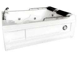 Bañera de hidromasaje blanca 175 X 132 cm Cromoterapia 14 jets - Calla < ELITESHOPPING Outlet