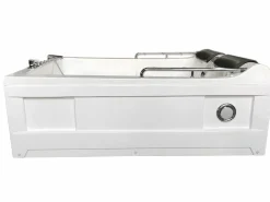 Bañera de hidromasaje blanca 175 X 132 cm Cromoterapia 14 jets - Calla < ELITESHOPPING Outlet