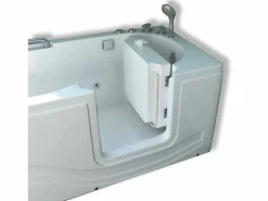 ELITESHOPPING Bañera De Hidromasaje|Bañera Rinconera * Bañera de hidromasaje con puerta la derecha 153 x 76 cm – Pansy Blanco