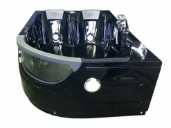 ELITESHOPPING Bañera De Hidromasaje|Bañera Rinconera * Bañera de hidromasaje negra 120 x 180 cm 2 personas 8 jets - Violet Negro