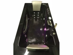 ELITESHOPPING Bañera De Hidromasaje|Bañera Rinconera * Bañera de hidromasaje negra 170 X 115 cm para 2 personas 15 jets - Black Tulip Negro
