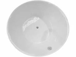Bañera exenta blanca diámetro 134 X 60 cm + Grifo columna - Mercy < ELITESHOPPING Hot