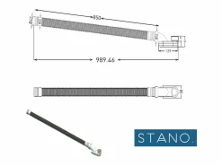 STANO Bañera Exenta * Bañera exenta FINDLAY Anti-Slide 149 cm Blanco