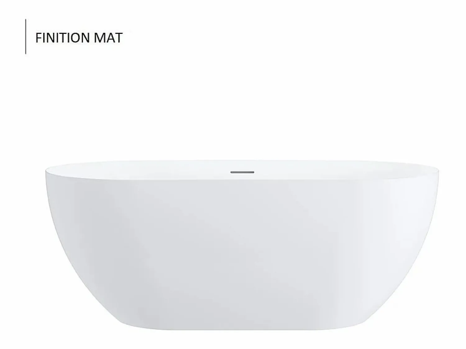 STANO Bañera Exenta * Bañera exenta LISBON 160 cm Mate Blanco
