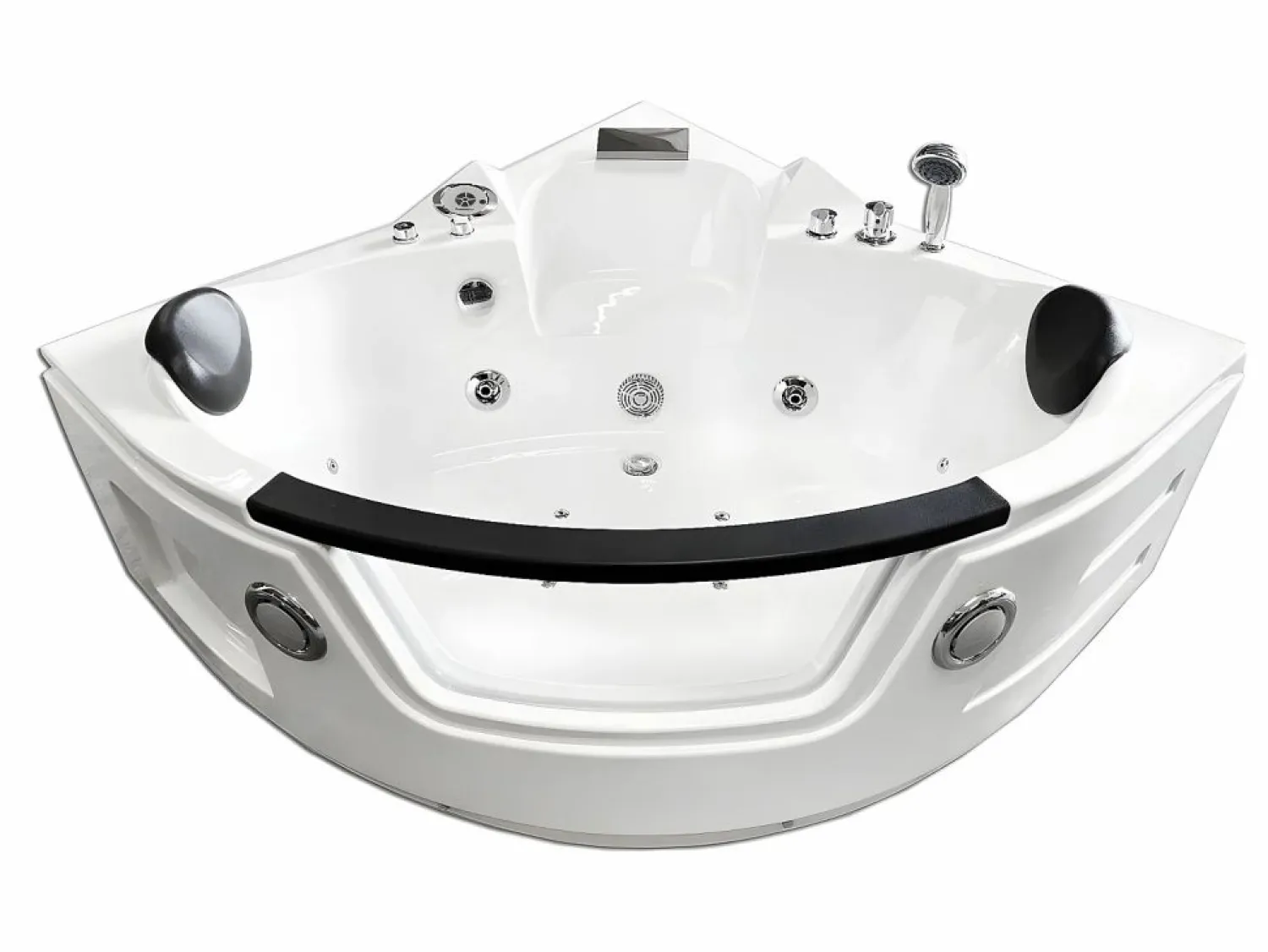 ELITESHOPPING Bañera De Hidromasaje|Bañera Rinconera * Bañera hidromasaje 150 X 150 cm Cromoterapia 12 jets - Mimosa Blanco