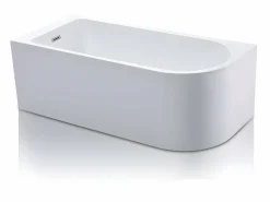 Shower & Design Bañera Rinconera | Bañera rinconera acrílica blanca, 240L, 170 x 75 x 58 cm, esquina izquierda, ANIKA