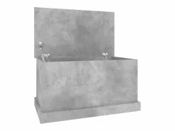 Accesorios De Almacenaje * Baúl almacenaje madera contrachapada hormigón 70x40x38 cm ES188396 Gris