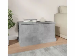 Accesorios De Almacenaje * Baúl almacenaje madera contrachapada hormigón 70x40x38 cm ES188396 Gris