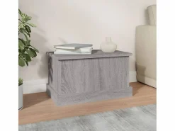 Accesorios De Almacenaje * Baúl almacenaje madera contrachapada sonoma 50x30x28 cm ES666404 Gris