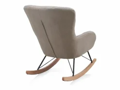 Balancín tapizado en , patas metal y patín madera de haya < Hot
