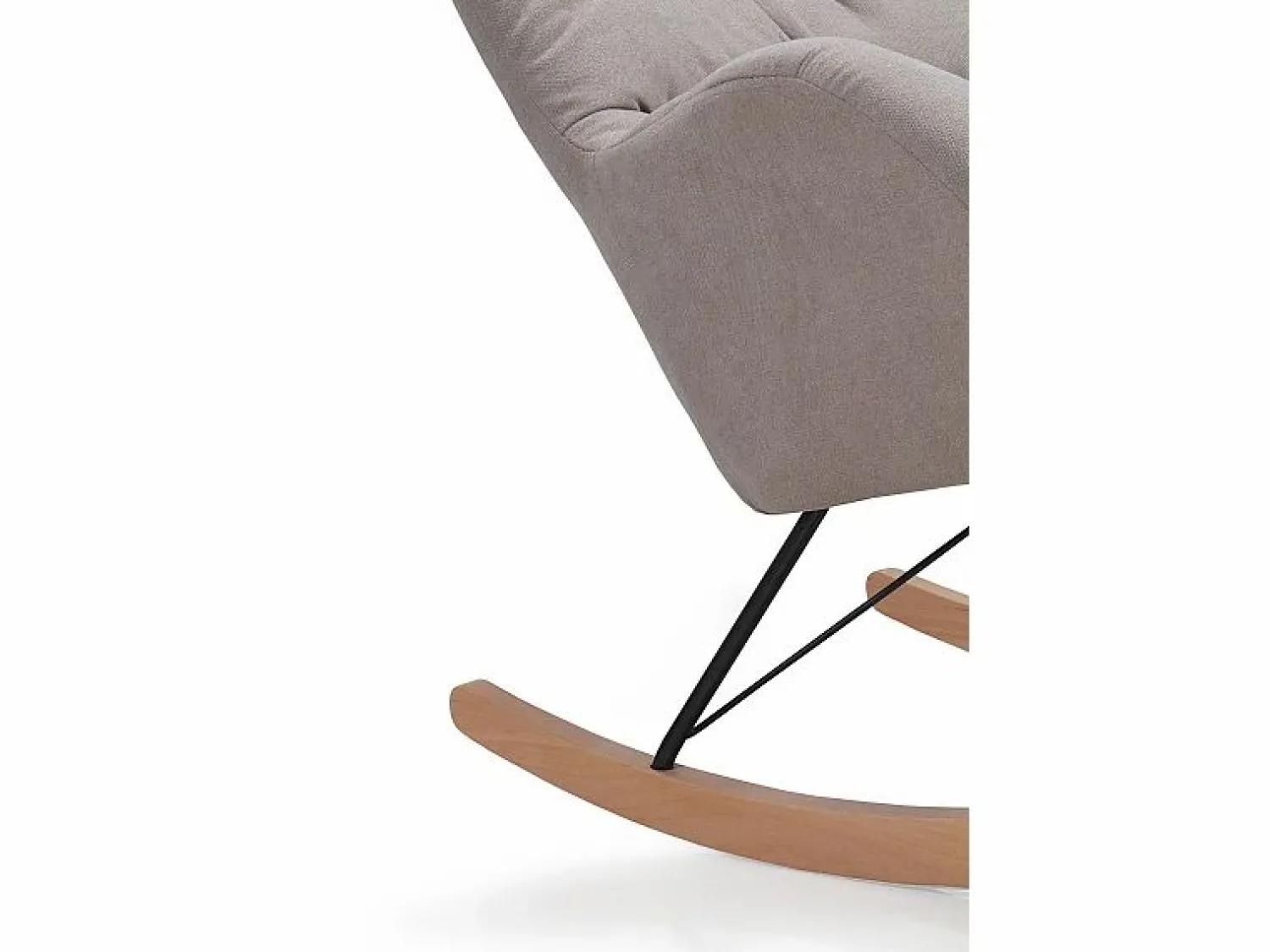Balancín tapizado en , patas metal y patín madera de haya < Hot