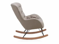 Balancín tapizado en , patas metal y patín madera de haya < Hot