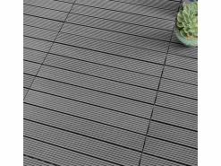 Baldosas de exterior – madera composite WPC, antideslizantes, set de 6 (1.08 m²) – Yoevu < New