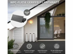 Baldosas de terraza 60x30 cm 1 m² jardín baldosas aspecto < ECD Germany New