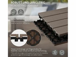 Baldosas de terraza 30x30cm 1 m² baldosas de jardín aspecto < ECD Germany Hot