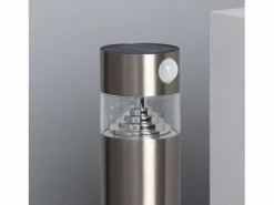 Baliza Solar Exterior LED 1.5W Superficie Pie 50cm con Detector de Movimiento Inti Inox 5000K Blanco Frío < Ledkia Discount