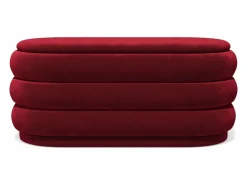 Banco baúl de terciopelo color burdeos - ECAMBI < Vente-unique Clearance