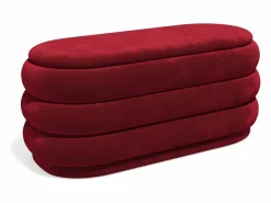 Banco baúl de terciopelo color burdeos - ECAMBI < Vente-unique Clearance