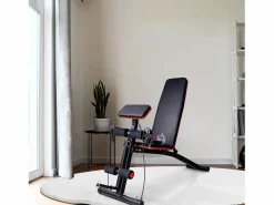 Aparato De Musculación * Banco de pesas multifuncional con refuerzo de resorte, ABS, (54x160x106 cm) Negro