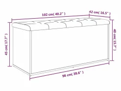 Banco almacenaje madera ingeniería hormigón 102x42x45 cm < vidaxl Clearance