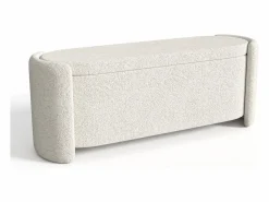 Banco baúl de tela bouclé en color - FUNOMI < Vente-unique Hot