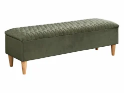 Banco baúl para pie de cama en Terciopelo oliva - DANIELE < Vente-unique Online