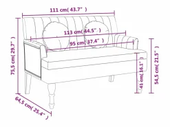 Banco con cojines lino 113x64,5x75,5 cm < vidaxl Discount