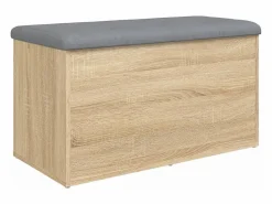 Banco de almacenaje roble Sonoma 82x42x45 cm madera de ingeniería < vidaxl Sale