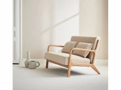 Banco de diseño en madera y tela < Sweeek Sale