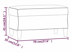 vidaxl Banco Y Pie De Cama|Banco Y Pie De Cama | Banco de tela claro 70x35x41 cm
