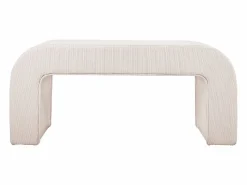 Banco de terciopelo de canalé con un color - CALVELO < Vente-unique Sale