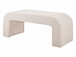 Banco de terciopelo de canalé con un color - CALVELO < Vente-unique Sale