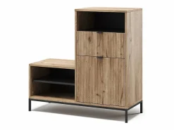 Vicco Zapatero|Mueble De Almacenaje | Banco para zapatos roble vikingo 100x40x98.5 eliza