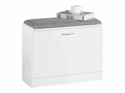 Banco Zapatero con 1 Solapa Banco de almacenamianto con cojín Acolchado de Asiento 60 x 24 x 47 cm FSR16-K-W ES < Sobuy Clearance