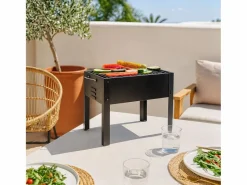 Barbacoa * Barbacoa con parrilla negro 35x24x35 cm 35.5X25X35.5 CM Transparente