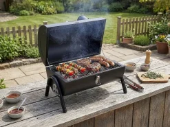 Habitat et jardin Barbacoa * Barbacoa de carbón portátil "Capitán" - 42 x 27 x 43 cm - Negro