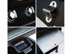 Barbacoa de gas con 3 quemadores y 1 quemador lateral < Sweeek Hot