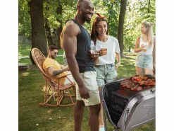AHD Barbacoa | Barbacoa portátil con parrilla de carbón plegable Beech